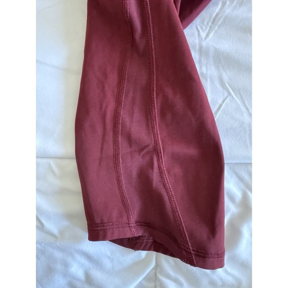 Lululemon Train Times Crop Leggings Women's Size 6 Burgundy Garnet 17 in inseam - Picture 7 of 9